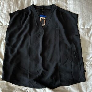 Banana Republic sleeveless blouse, black, size large